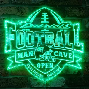 New England Patriots Man Cave RGB LED Sign