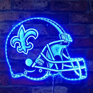 New Orleans Saints Helmet Logo RGB LED Sign