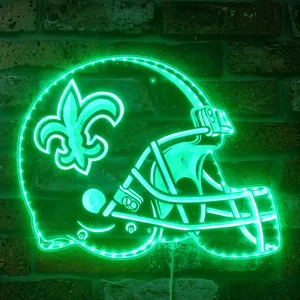 New Orleans Saints Helmet Logo RGB LED Sign