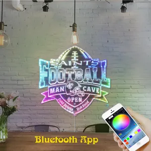 New Orleans Saints Man Cave RGB LED Sign