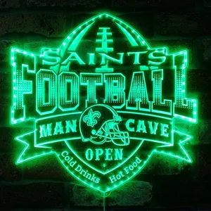 New Orleans Saints Man Cave RGB LED Sign