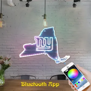 New York Giants State Map RGB LED Sign