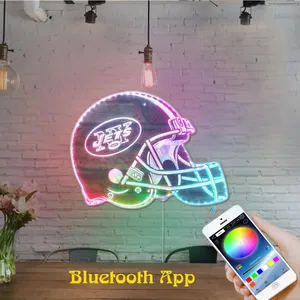 New York Jets Helmet Logo RGB LED Sign