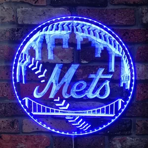 New York Mets Baseball Logo RGB LED Sign