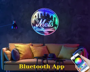 New York Mets Baseball Logo RGB LED Sign