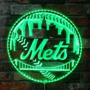 New York Mets Baseball Logo RGB LED Sign
