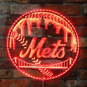 New York Mets Baseball Logo RGB LED Sign
