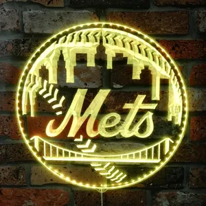 New York Mets Baseball Logo RGB LED Sign