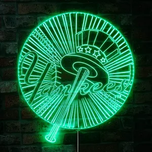 New York Yankees Bat and Hat RGB LED Sign