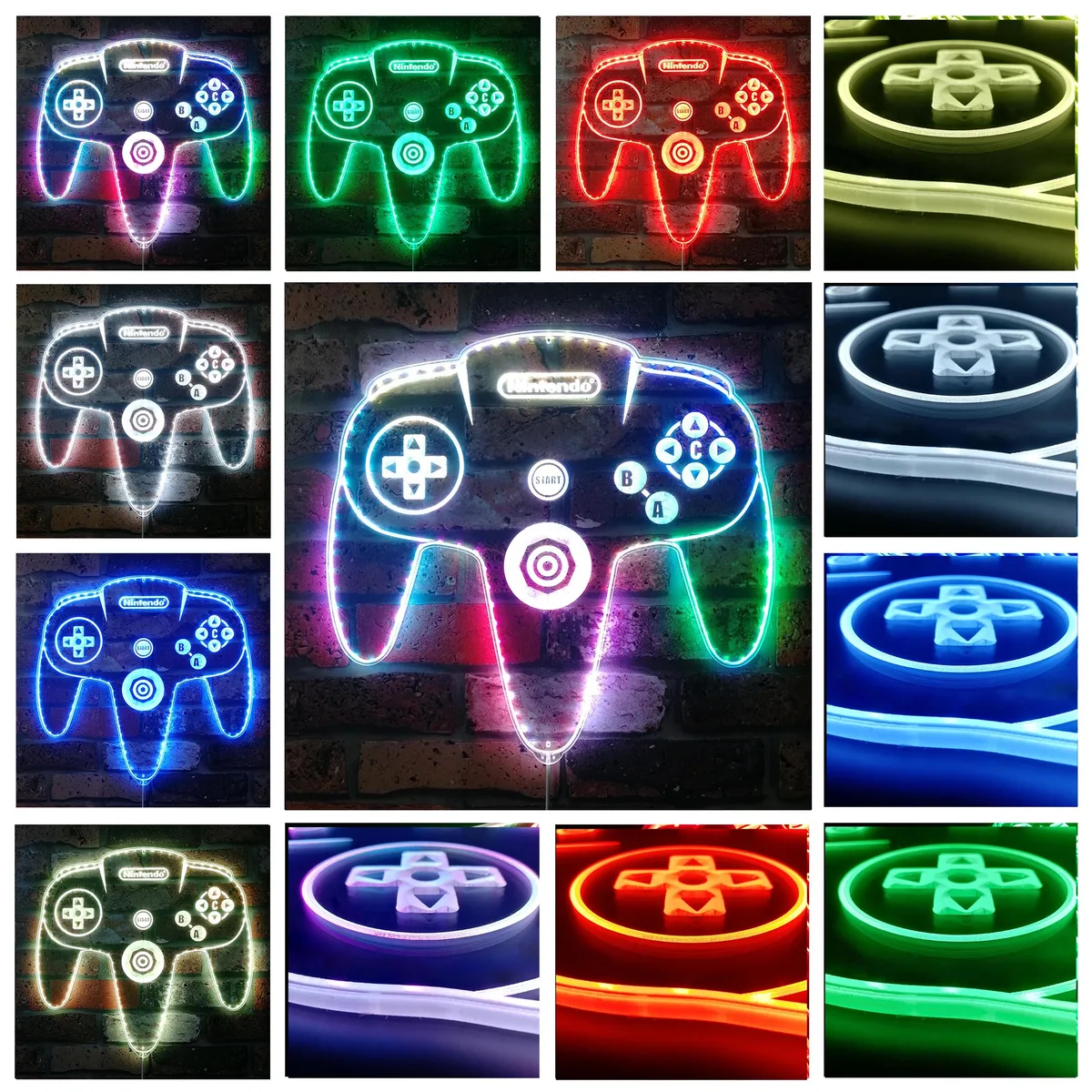 Nintendo Game Controller RGB LED Sign