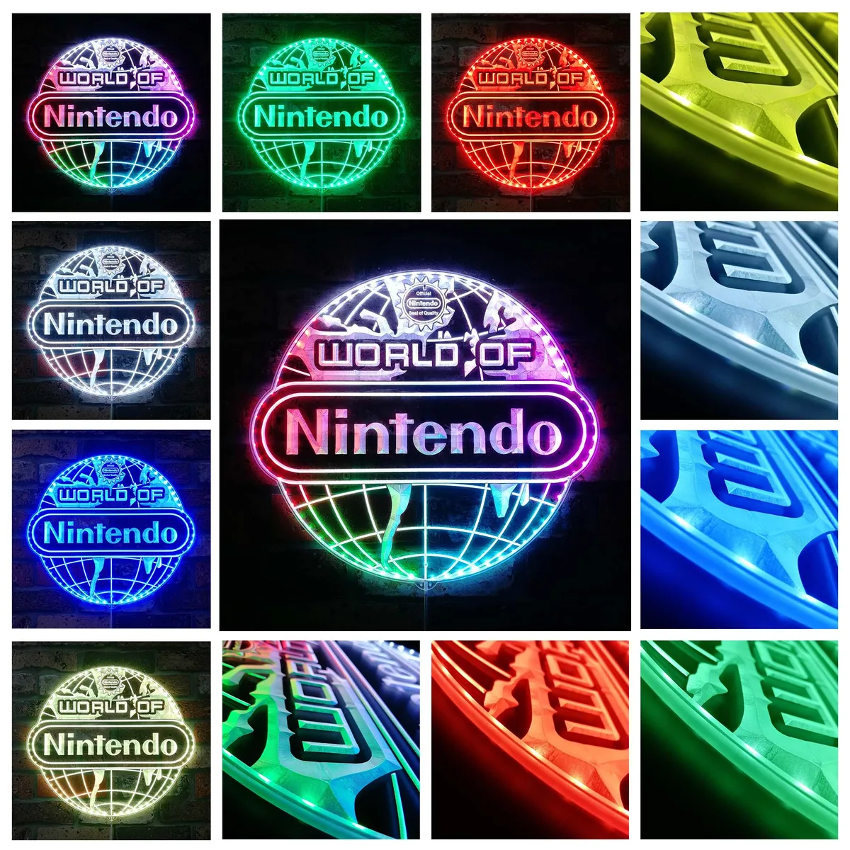 Nintendo World of Nintendo RGB LED Sign