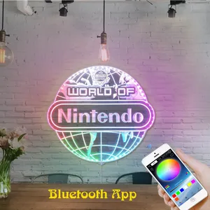 Nintendo World of Nintendo RGB LED Sign
