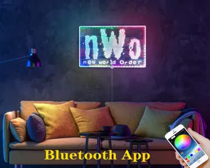 nWo Logo RGB LED Sign