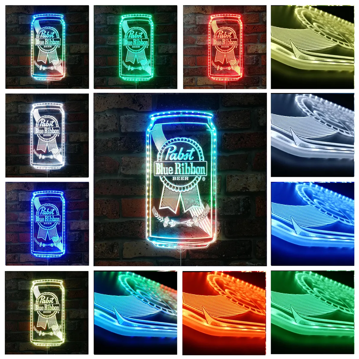 Pabst Blue Ribbon Can RGB LED Sign