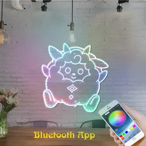 Palworld Lamball RGB LED Sign