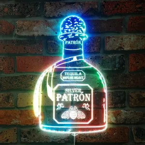 Patron Silver Patron Bottle RGB LED Sign