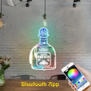 Patron Silver Patron Bottle RGB LED Sign