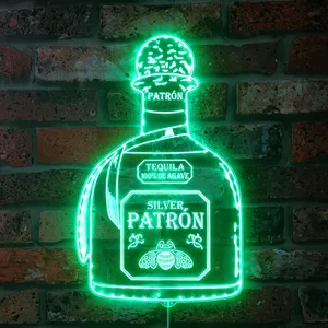 Patron Silver Patron Bottle RGB LED Sign