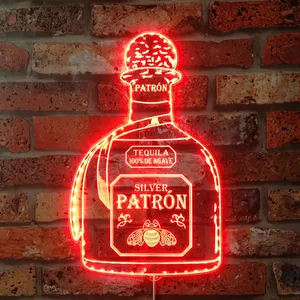 Patron Silver Patron Bottle RGB LED Sign