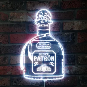 Patron Silver Patron Bottle RGB LED Sign