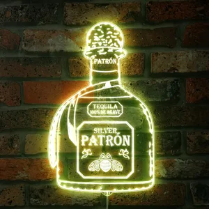 Patron Silver Patron Bottle RGB LED Sign