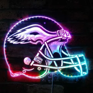 Philadelphia Eagles Helmet Logo RGB LED Sign