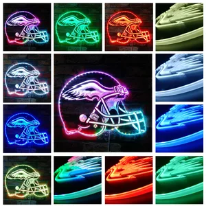 Philadelphia Eagles Helmet Logo RGB LED Sign