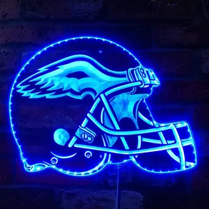 Philadelphia Eagles Helmet Logo RGB LED Sign