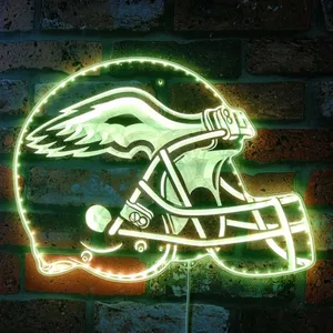 Philadelphia Eagles Helmet Logo RGB LED Sign