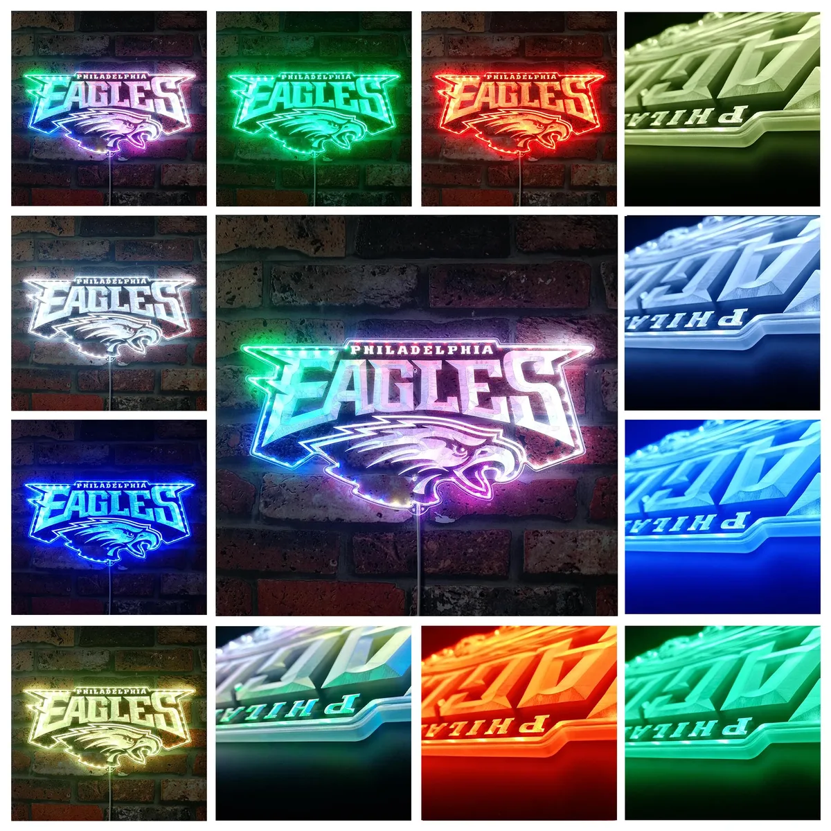 Philadelphia Eagles Logo RGB LED Sign
