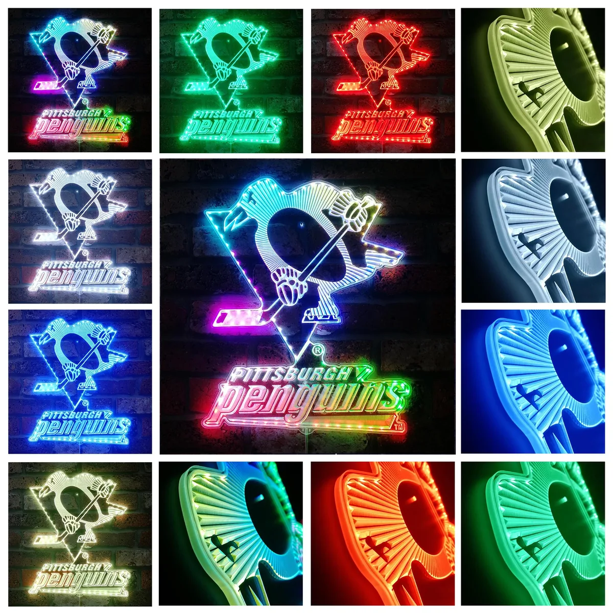 Pittsburgh Penguins Logo RGB LED Sign