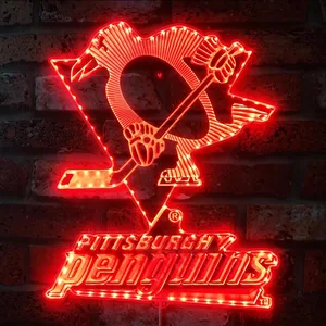 Pittsburgh Penguins Logo RGB LED Sign
