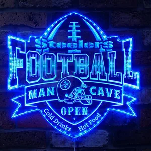 Pittsburgh Steelers Man Cave RGB LED Sign