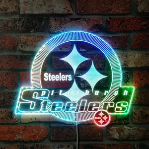 Pittsburgh Steelers Shining Logo RGB LED Sign
