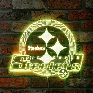Pittsburgh Steelers Shining Logo RGB LED Sign