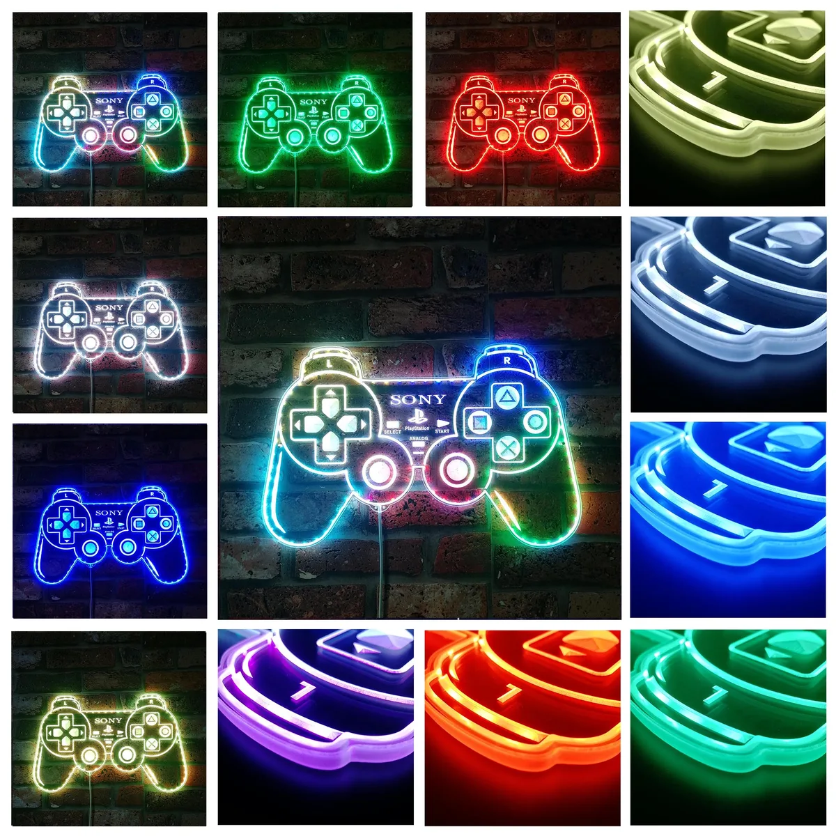 PlayStation Game Controller RGB LED Sign