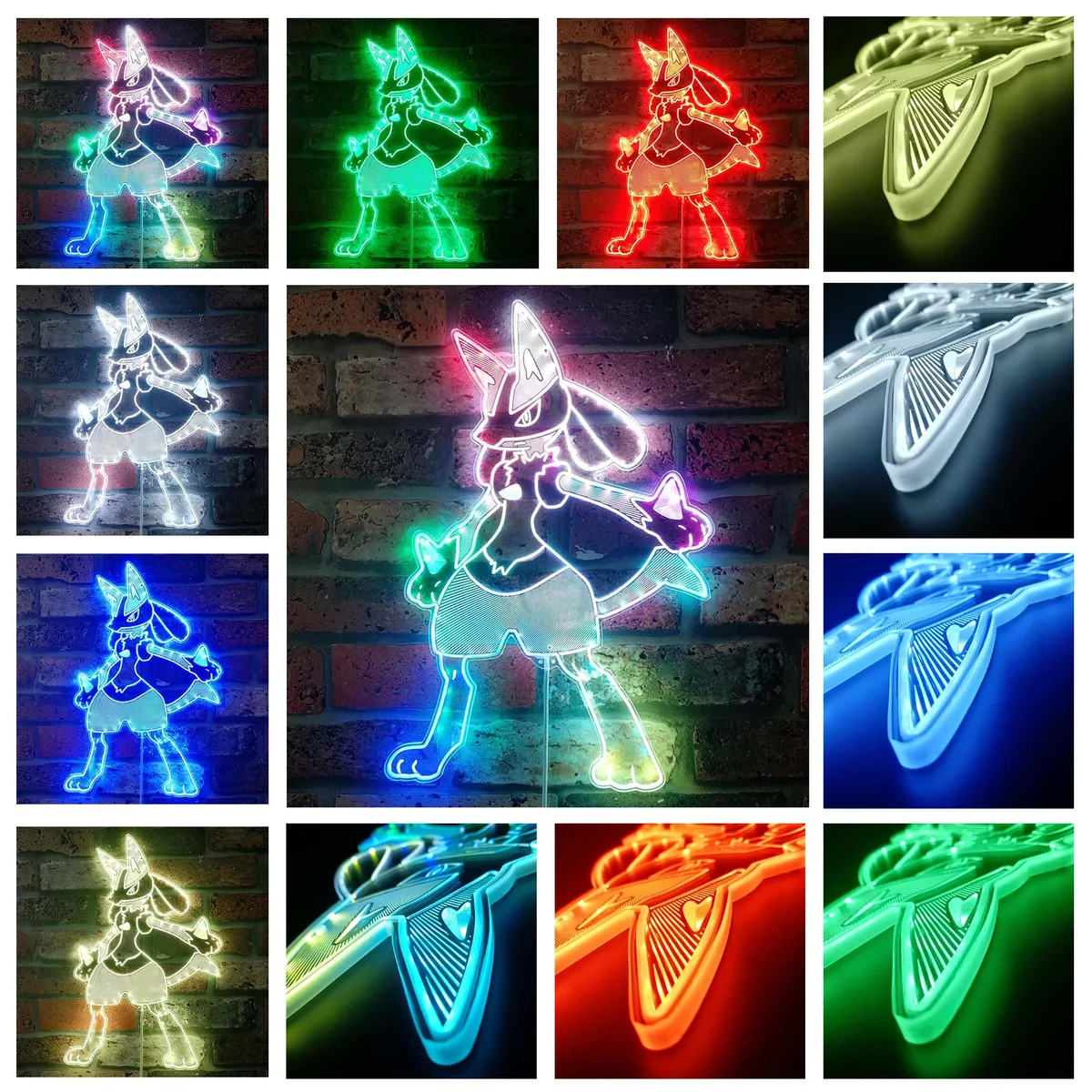 Pokemon Lucario RGB LED Sign