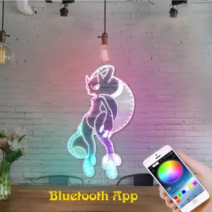 Pokemon Mewtwo RGB LED Sign