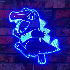 Pokemon Totodile RGB LED Sign