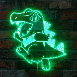 Pokemon Totodile RGB LED Sign