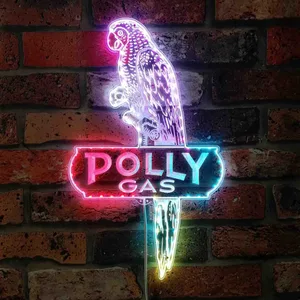 Polly Gas Logo RGB LED Sign
