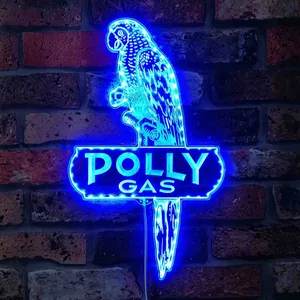 Polly Gas Logo RGB LED Sign