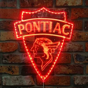 Pontiac 1930 Old Logo RGB LED Sign