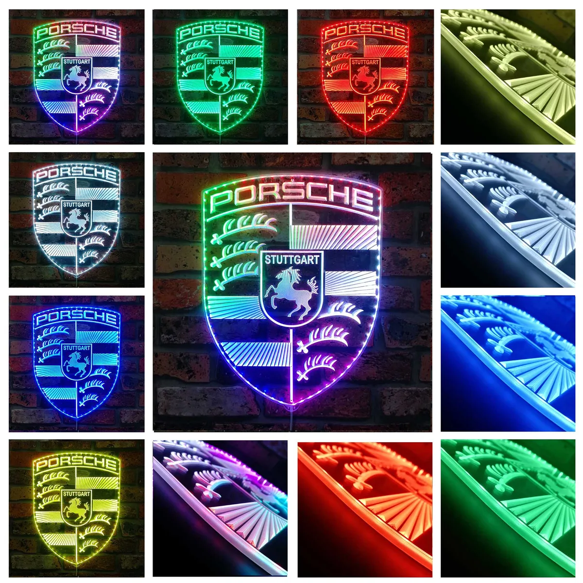 Porsche Logo RGB LED Sign