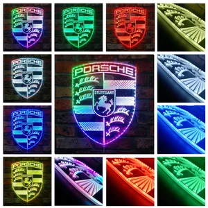 Porsche Logo RGB LED Sign