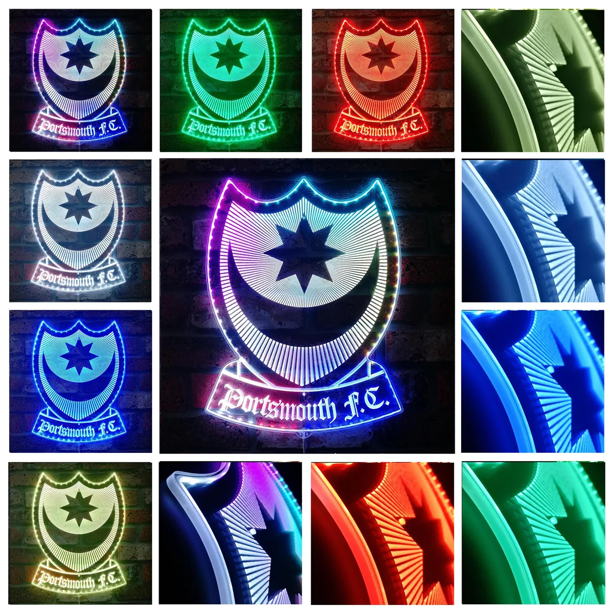 Portsmouth F.C. Logo RGB LED Sign
