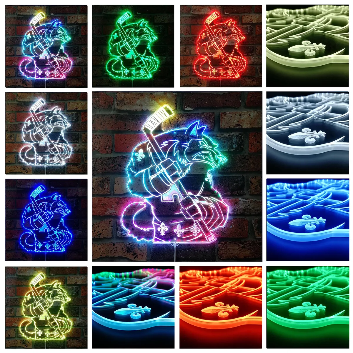 Quebec Nordiques Bardown RGB LED Sign