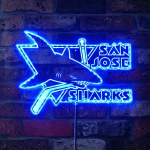 San Jose Sharks Logo RGB LED Sign