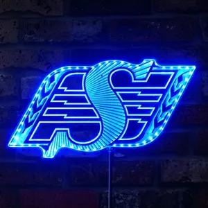 Saskatchewan Roughriders Logo RGB LED Sign