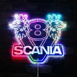 Scania Logo RGB LED Sign